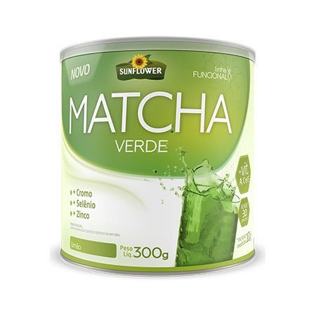 Matcha Solúvel – Sabor Limão – 300gr – Sunflower - Saúde Pura