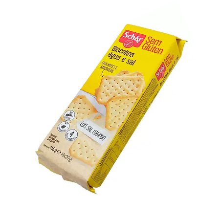 Biscoito Água e Sal Salgado Sem Glúten 115g – Schär