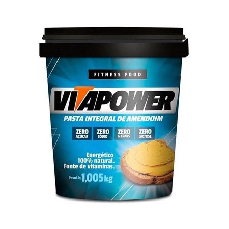 Pasta de Amendoim Integral 1kg - Vitapower