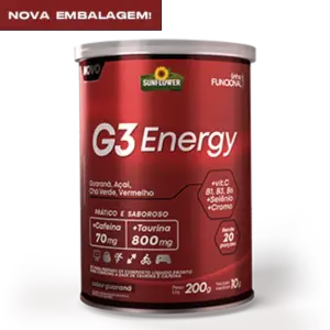 G3 Energy Energético - Sabor Guaraná - 200gr - Sunflower